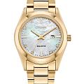 Citizen Citizen Eco-Drive EW2702-59D  EW2702-59D кварцевые женские часы перламутровый циферблат, браслет нержавеющая сталь с ip-покрытием — вид спереди
