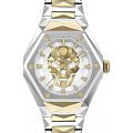 Philipp Plein Philipp Plein The Skull PWADA0424  PWADA0424  кварцевые женские часы  циферблат, браслет нержавеющая сталь с pvd-покрытием — вид спереди