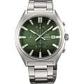 Orient Orient TT10002F (FTT10002F)  FTT10002F  мужские часы  зеленый циферблат, браслет  — вид спереди