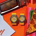 Casio Casio G-Shock GMA-S110Y-9A электронные женские часы часы крупный план желтый циферблата