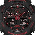 Casio Casio G-Shock GA-100BNR-1A электронные мужские часы часы крупный план цветной циферблата