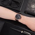 Casio Casio Collection MTP-1384L-1AVDF (MTP-1384L-1A), collection япония мужские часы на браслете кожаный боковой вид