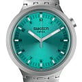 Swatch Swatch Big Bold Irony Standard SB07S100G  SB07S100G кварцевые женские часы бирюзовый циферблат, браслет нержавеющая сталь — вид спереди