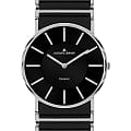 Jacques Lemans Jacques Lemans 1-1649A  1-1649A кварцевые женские часы черный циферблат, браслет сталь + керамические вставки — вид спереди
