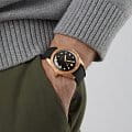 Oris Oris Divers Sixty‑Five Date 01 733 7771 3154-07 4 19 18BR мужские часы черный циферблат на запястье