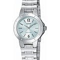 Casio Casio Collection LTP-1177A-3A  LTP-1177A-3A кварцевые женские часы зеленый циферблат, браслет нержавеющая сталь — вид спереди