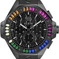 Philipp Plein Philipp Plein The Skull PWPSA0724  PWPSA0724 кварцевые женские часы  черный циферблат, браслет силикон — вид спереди